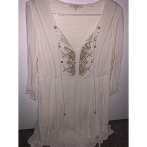 Cream colored mini dress